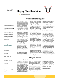 Osprey Class Newsletter - Osprey Class Association