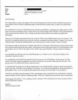 Patricia George-Zwicker - The Nova Scotia Legislature