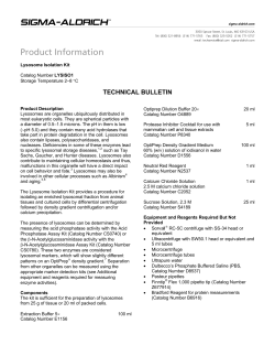 Lysosome Isolation Kit (LYSISO1) - Technical Bulletin - Sigma