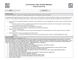 Unit 1 - Littlestown Area School District