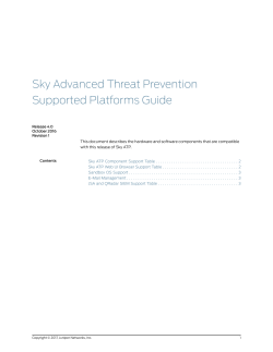 Sky Advanced Threat Prevention Supported