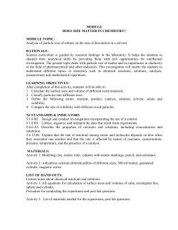 Does size matters in chemistry - New Jersey Institute of Technology
