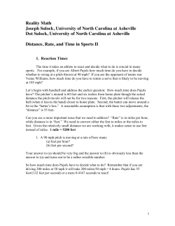 Distance Rate Time in Sports II pdf