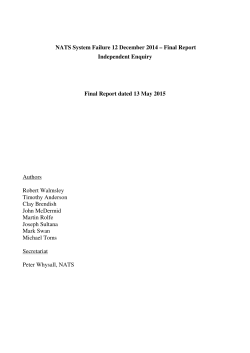 NATS System Failure 12 December 2014 &ndash; Final Report