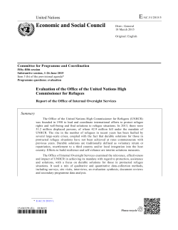 Economic and Social Council - Office of Internal Oversight Services