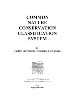 common nature conservation classification system