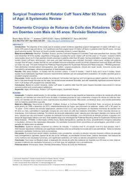 Surgical Treatment of Rotator Cuff Tears After 65 Years of Age: A