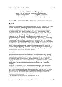 Learning and Using Formal Language