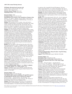 ARVO 2016 Annual Meeting Abstracts 309 Bipolar, Horizontal and