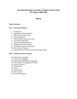 Secondary Education in Canada: A Student Transfer Guide 10