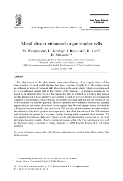 Metal cluster enhanced organic solar cells