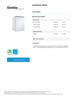 DAR026A1WDD | Danby Designer 2.6 cu. ft. Compact Refrigerator