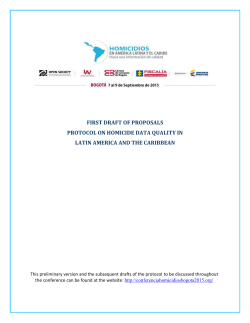 first draft of proposals protocol on homicide data quality in latin