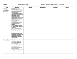 Chemistry of Chocolate – Gayl Struletz/Riverside Elementary School