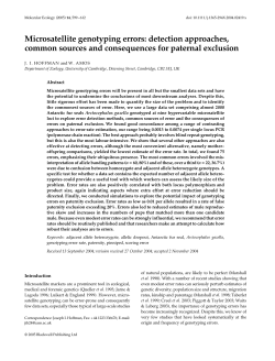 Microsatellite genotyping errors: detection