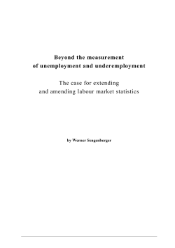 Beyond the measurement of unemployment and