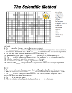 ACROSS 2. The ___ describes the steps you use during an