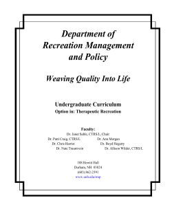 Most Frequently Asked Questions about Therapeutic Recreation