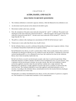 ACIDS, BASES, AND SALTS
