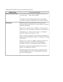 BASIS TUCSON NORTH Instructional Materials 2015-2016