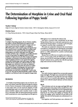 The Determination of Morphine in Urine and Oral Fluid Following