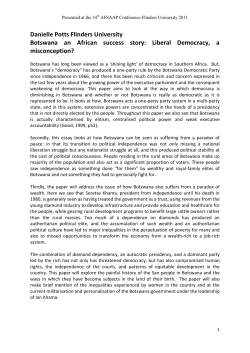 Danielle Potts Flinders University Botswana an African