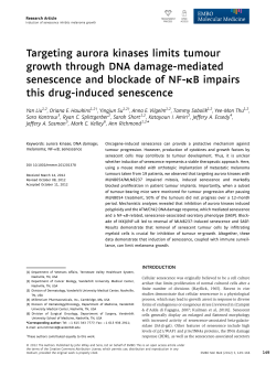 Targeting aurora kinases limits tumour growth through DNA damage