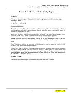 Fence, Wall And Hedge Regulations