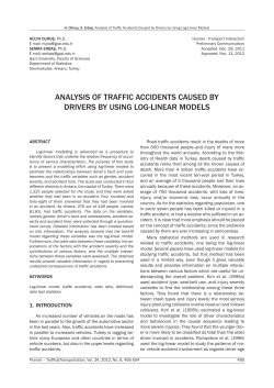 ANALYSIS OF TRAFFIC ACCIDENTS CAUSED BY DRIVERS BY