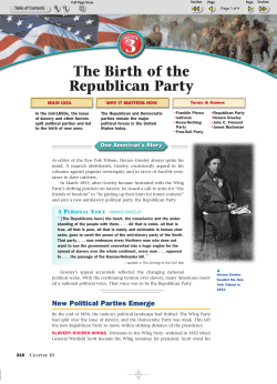 The Birth of the Republican Party