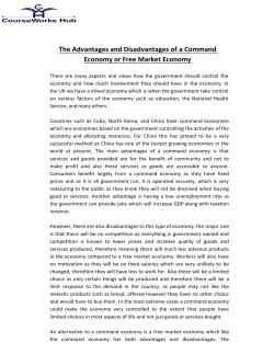 The Advantages and Disadvantages of a Command Economy or