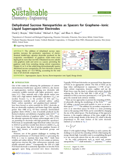 Dehydrated Sucrose Nanoparticles as Spacers for Graphene