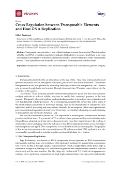 Cross-Regulation between Transposable Elements and Host DNA