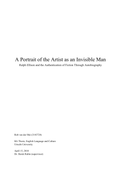 A Portrait of the Artist as an Invisible Man
