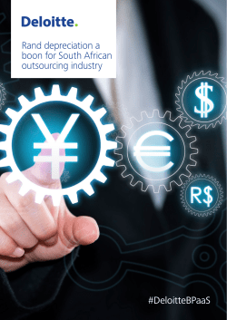 Rand depreciation a boon for South African outsourcing