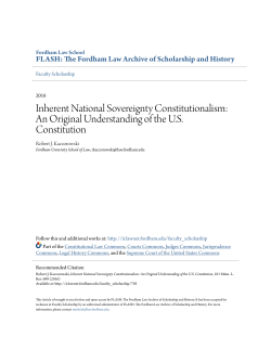 Inherent National Sovereignty Constitutionalism