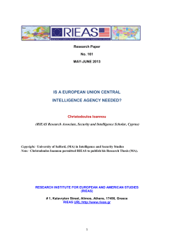 is a european union central intelligence agency needed?