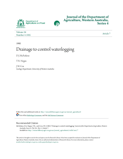 Drainage to control waterlogging - Research Library