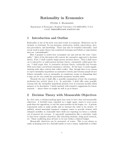 Rationality in Economics