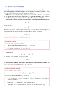 Initial Value Problems