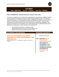 Is it Alive? - Mars Education