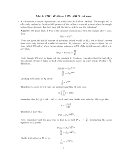 Math 2260 HW #6 Solutions