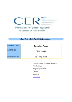 Decision Paper CER/15/140 - Commission for Energy Regulation