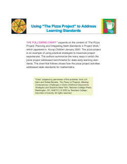 Using &ldquo;The Pizza Project&rdquo; to Address Learning Standards