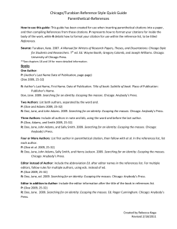 Chicago/Turabian Reference Style Quick Guide Parenthetical