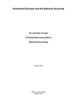 Household Surveys and the National Accounts