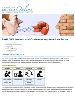ENGL 345: Modern and Contemporary American