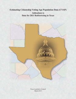 Estimating Citizenship Voting Age Population Data (CVAP)