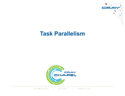Task Parallelism - Chapel