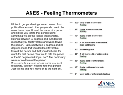 Feeling Thermometers - American National Election Studies
